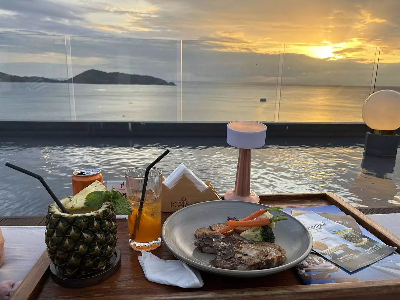 Sea views at Malika Sky Bar restaurant in Phuket
