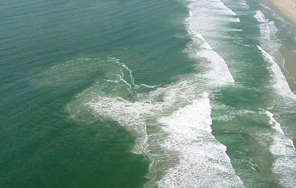 Rip current or reverse current in Phuket