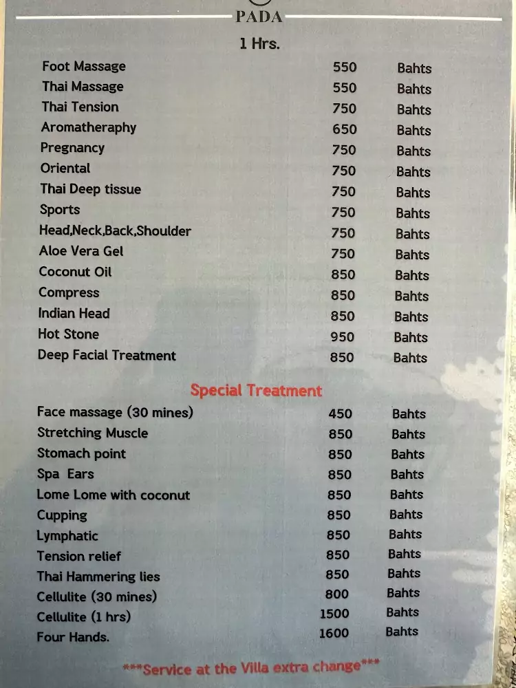 Банг Тао, Pada Massage посетить