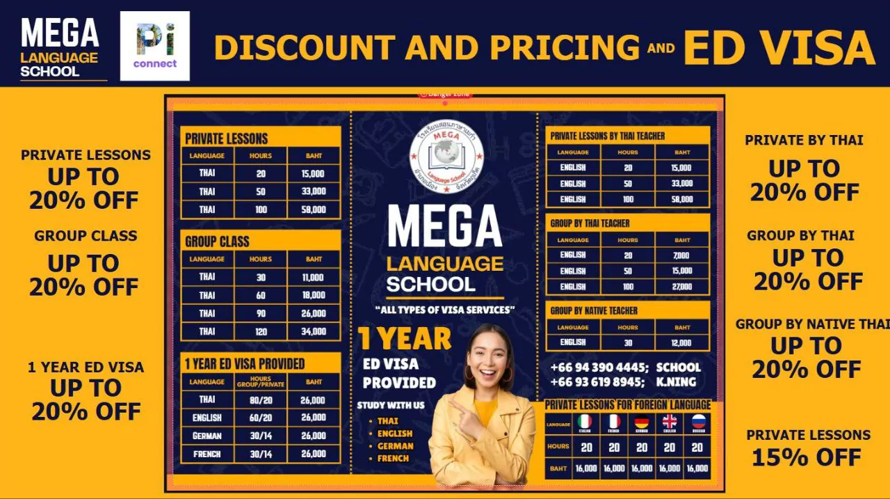 Mega Language School opening hours